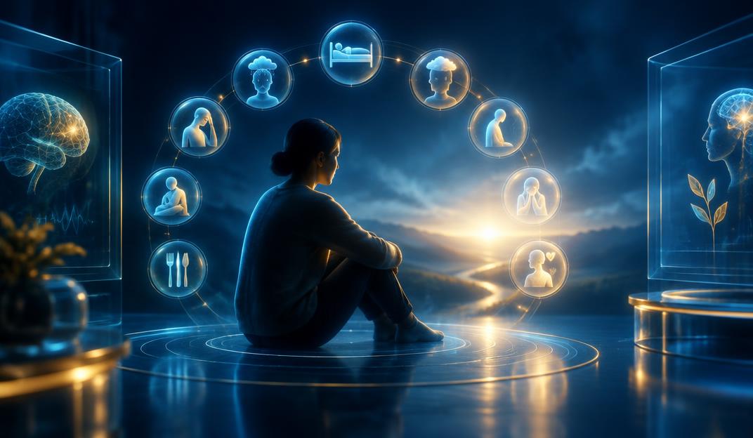 Arte holográfica do PHQ-9